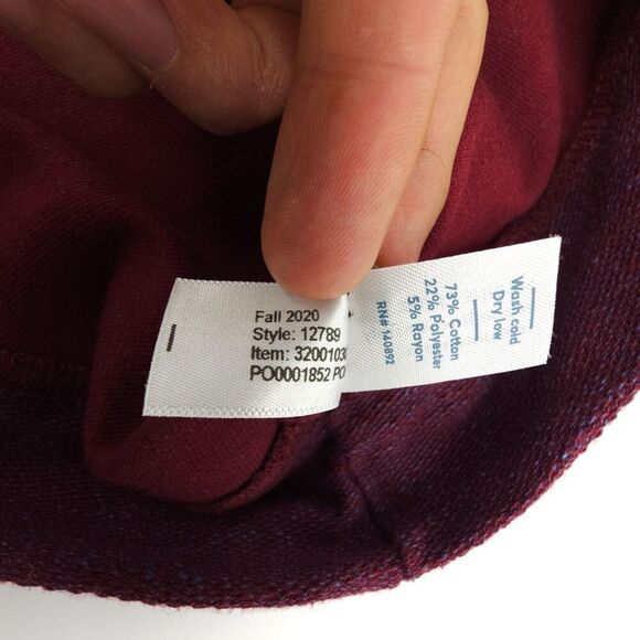 NEW Huckberry Marine Layer Clayton Textured Pullover Sweater Cabernet Heather - Picture 7 of 7